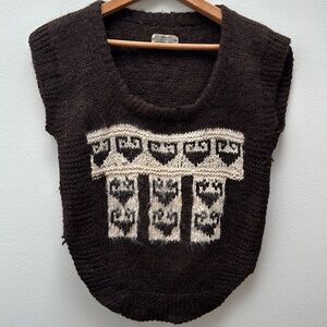 Vintage Wool Knit Pull Over Sweater Vest